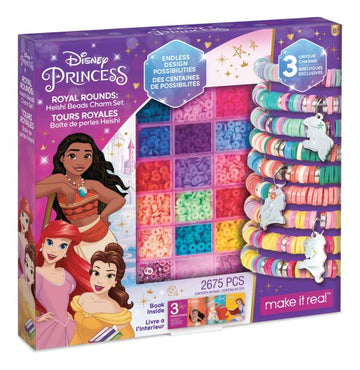 Make it real Disney Princess Royal Rounds Heishi Beads Charm Set