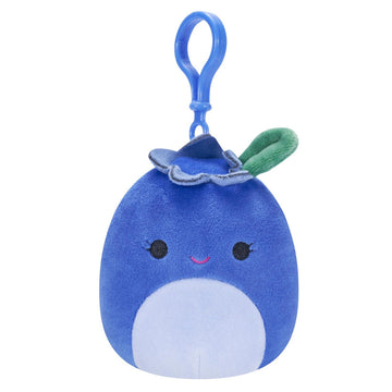 Squishmallow Kellytoy 3.5" Plush Clip On Keychain Bluby the Blueberry