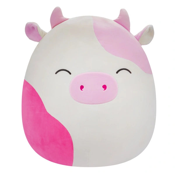 Squishmallow kellytoy 16" Plush Caedyn the pink and white cow