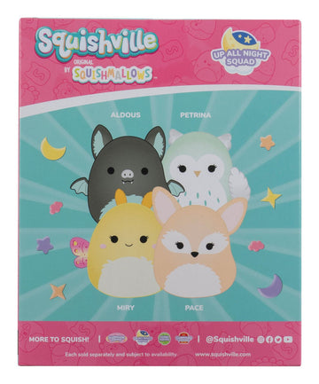 Squishville 5cm Squishmallows 4 Pack - Up All Night Squad Plush