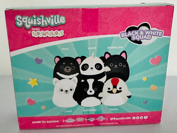 Squishville 5cm Squishmallows 6 Pack - Black and White Squad