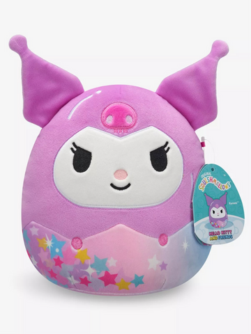 Squishmallow Kellytoy Squishmallows Sanrio 8 inch Hello Kitty Kuromi in Star Shine Outfit Plush Soft Toy