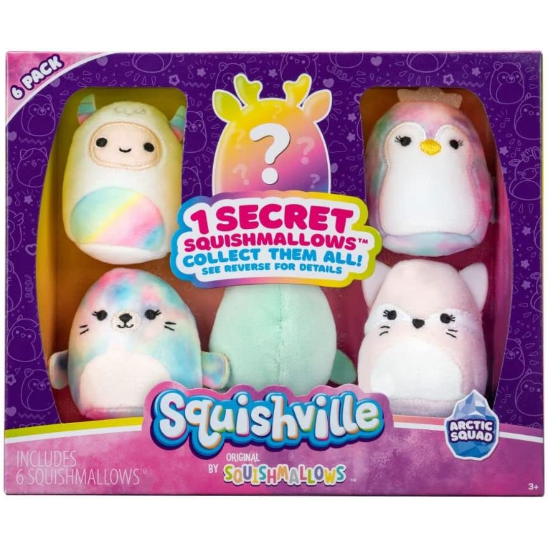 Squishville 5cm Squishmallows 6 Pack - Artic Squad Squad