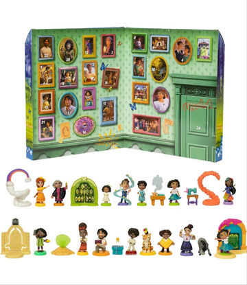 Disney Encanto Madrigal Family Surprises Advent Calendar Includes 14 Madrigal Family Member Figurines & 13 Accessories, 24 Days of Surprises!