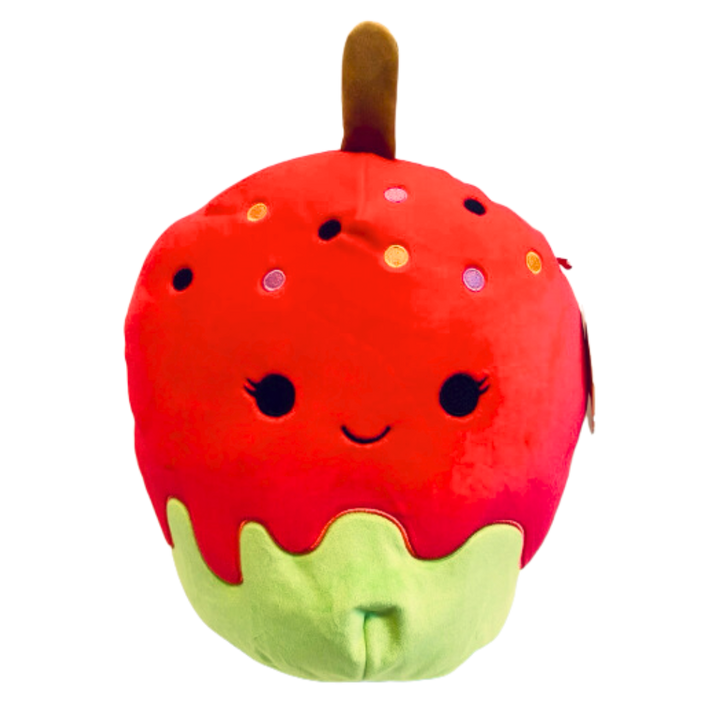 Squishmallow Kellytoy 3.5" Halloween Plush Clip On Keychain Keir the Candy Apple (import)