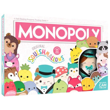 Squishmallows Monopoly with exclusive 4 inch Cam the Cat