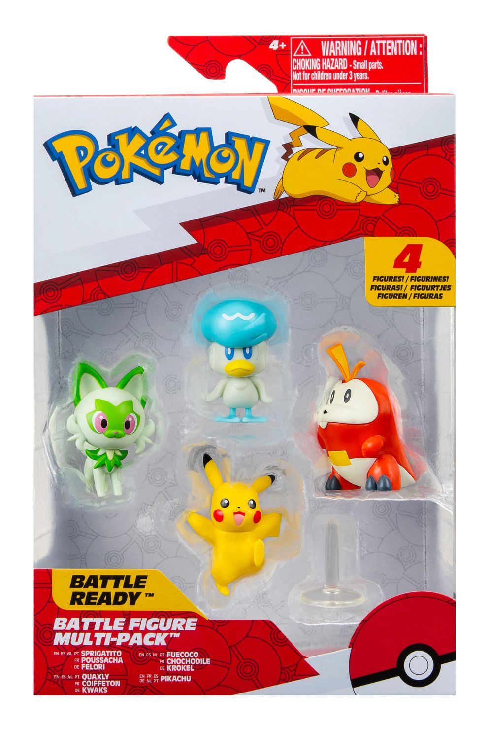 Pokemon Battle Figure Multipack 4-Pack Pikachu, Fuecoco, Sprigatito, Quaxly