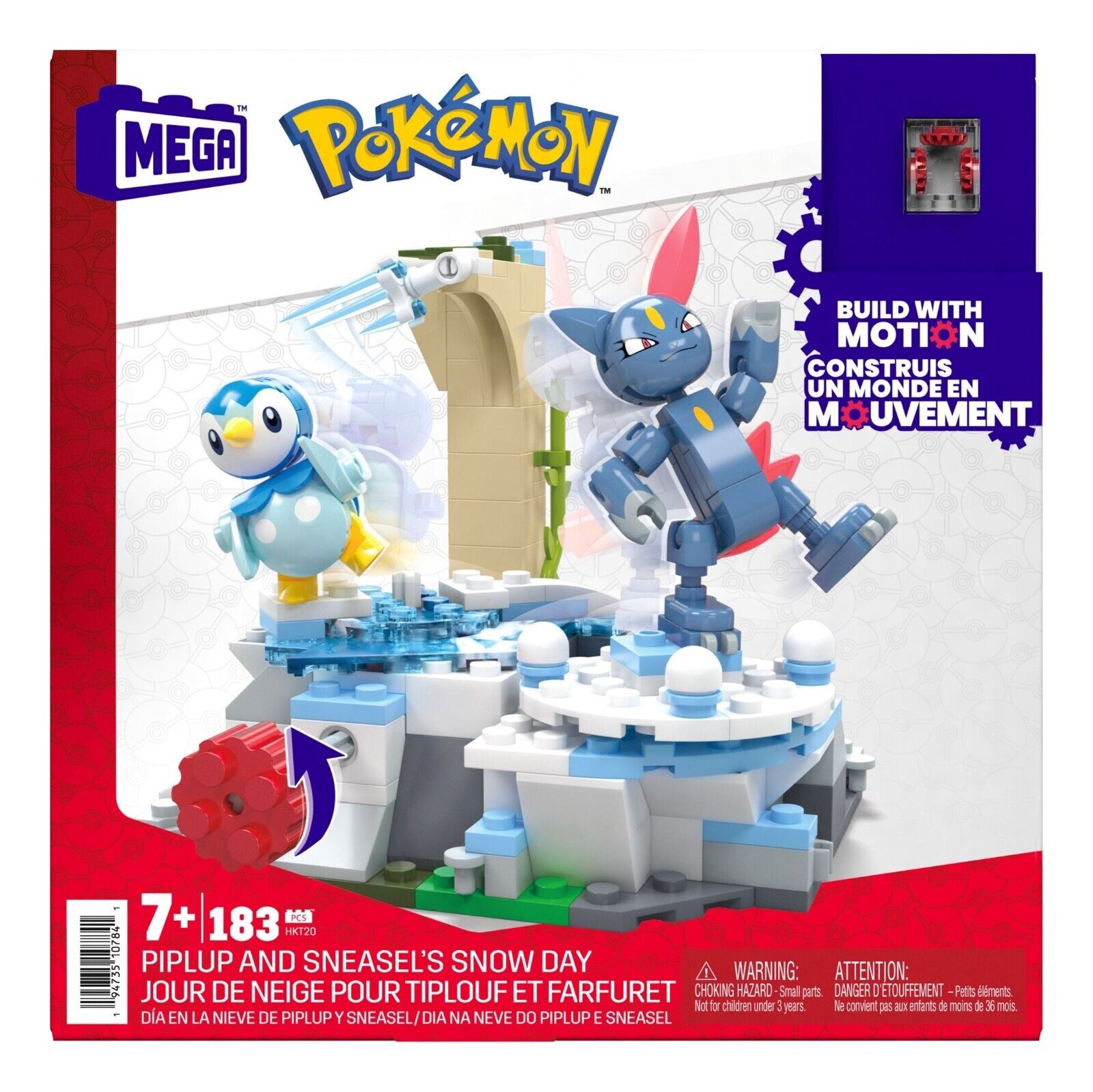 Mega Construx Pokemon Piplup and Sneasel's Snow Day Building Set