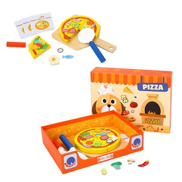 Tooky Toy Wooden Homemade Pizza Play Set