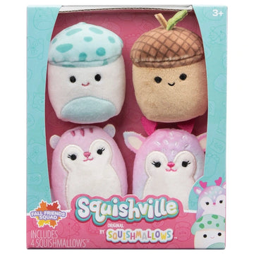 Squishville 5cm Squishmallows 4 Pack - Fall Friends Squad Plush