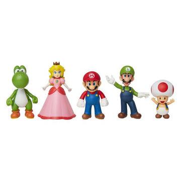 Super Mario Action Figures Mario and Friends 6cm 5 Pack