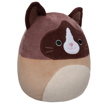 Squishmallow Woodward the Brown and Tan Snowshoe Cat 12 inch Plush